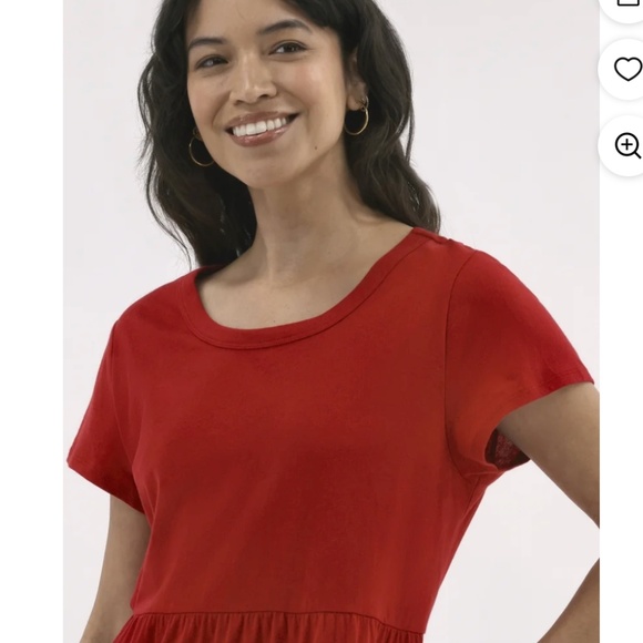 Time and Tru Women’s Red Balloon Pocket Tiered Dress Size XL NEW - Picture 4 of 6